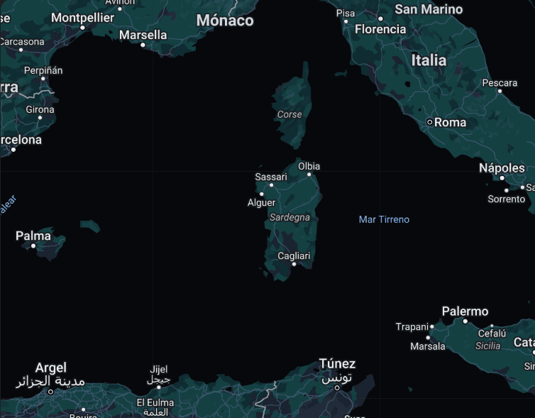 156.2 cerdeña mapa